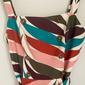 Hutch multicolor sleeveless midi dress, size S
